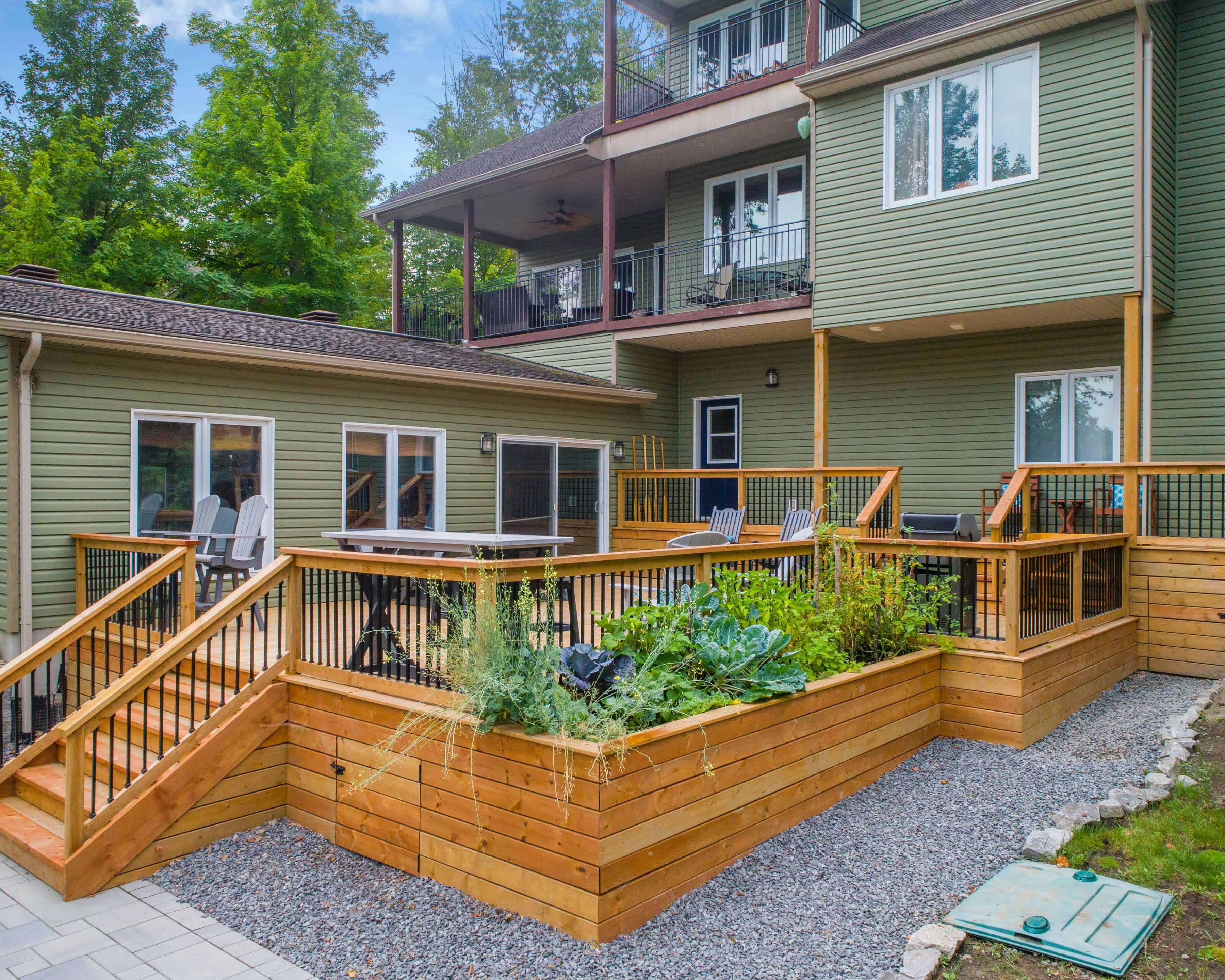 Covered deck area
